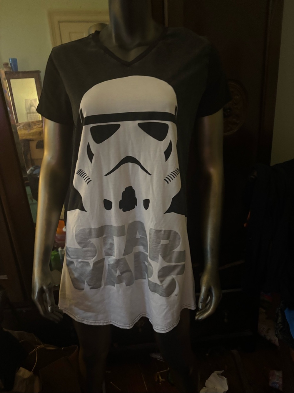 Star Wars Stormtrooper Graphic Tee shirt nightgown in Black and White